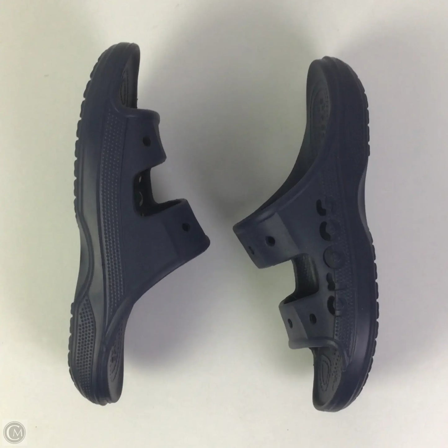 Sandals Flats By Crocs In Blue, Size: 12