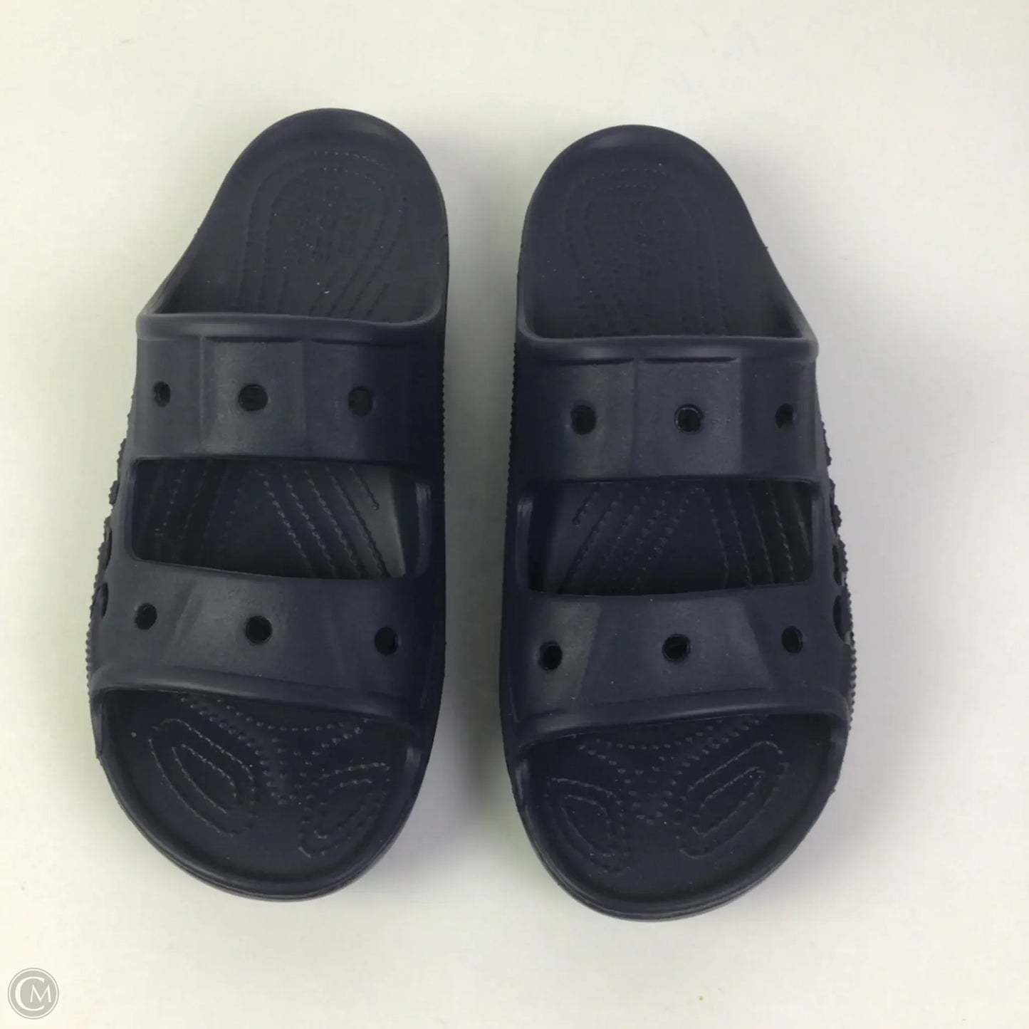 Sandals Flats By Crocs In Blue, Size: 12