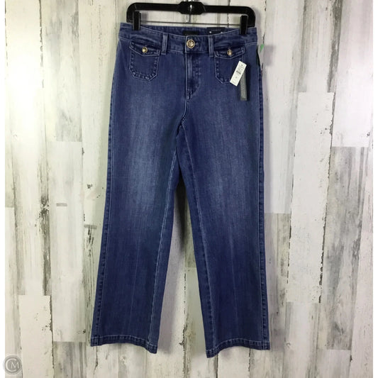 Jeans Straight By Talbots In Blue Denim, Size: 4p