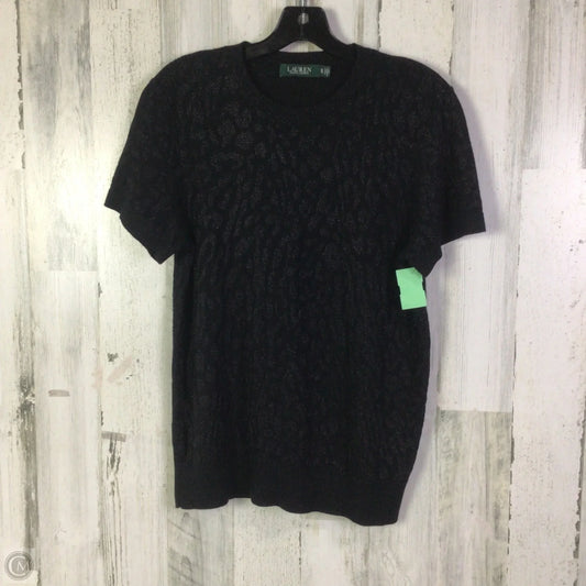 Top Short Sleeve By Lauren By Ralph Lauren In Black, Size: Xl