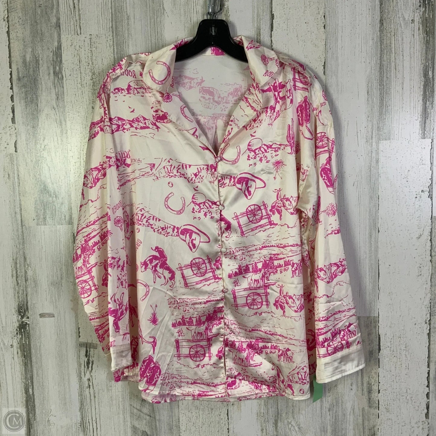 Pajamas 2pc By Clothes Mentor In Cream & Pink, Size: S