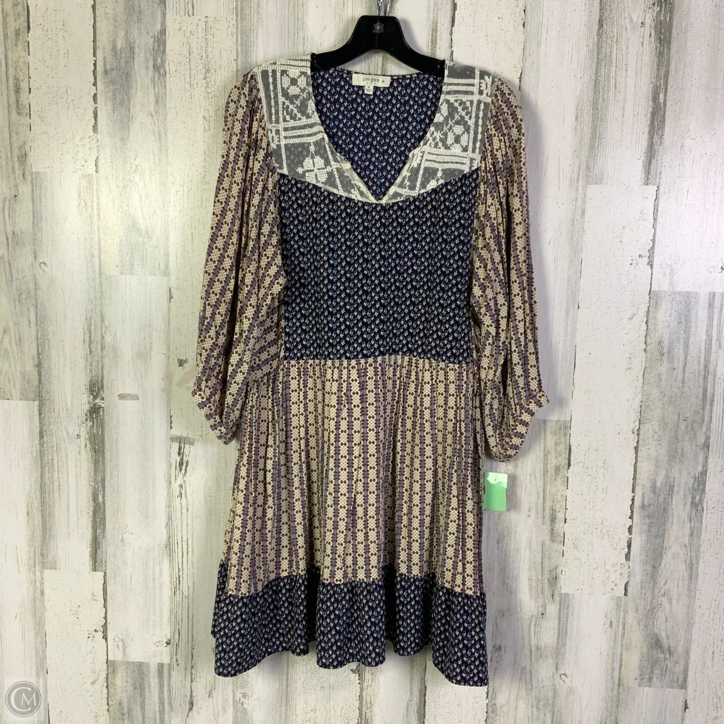 Dress Casual Short By Umgee In Blue & Brown, Size: Xl
