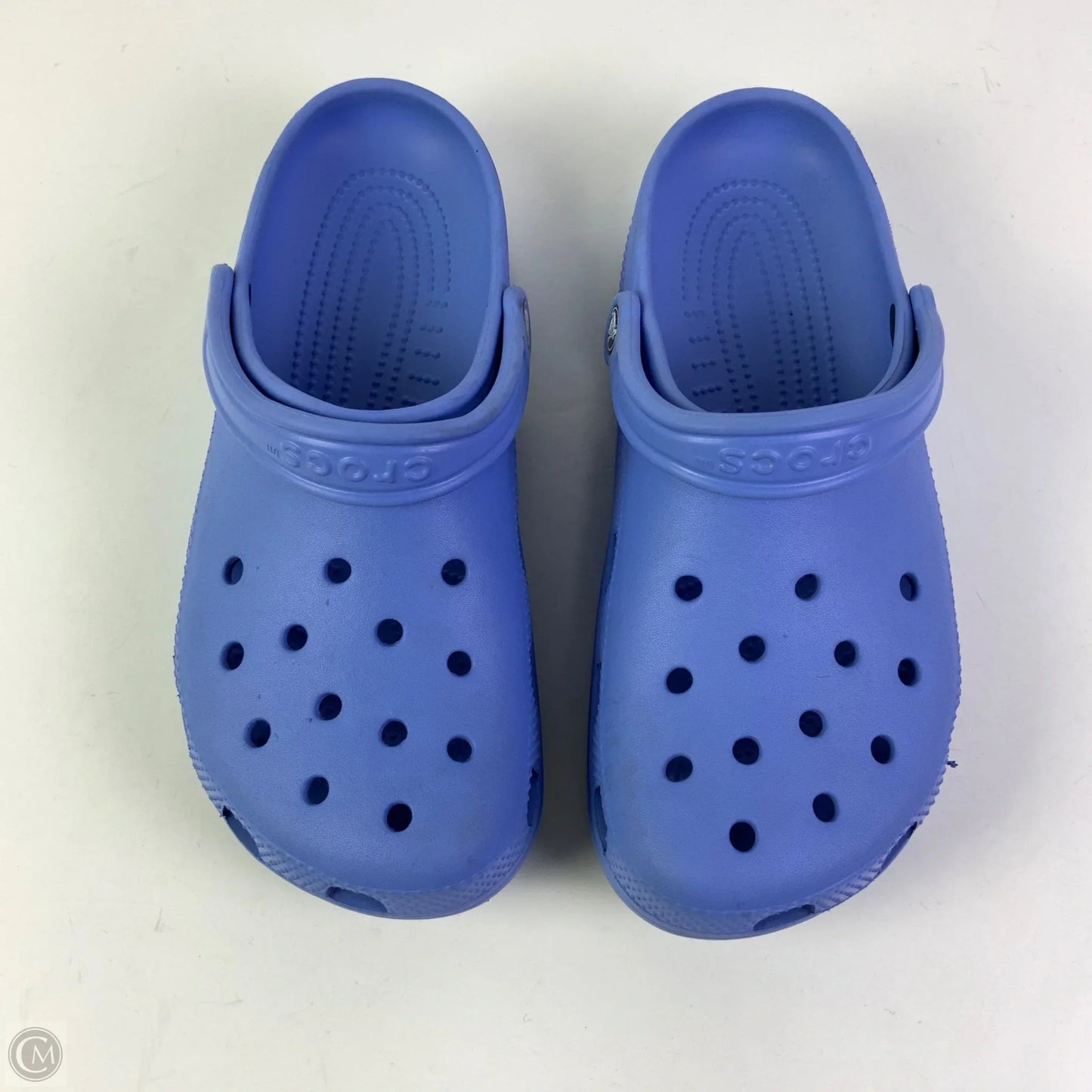 Shoes Flats By Crocs In Blue, Size: 10