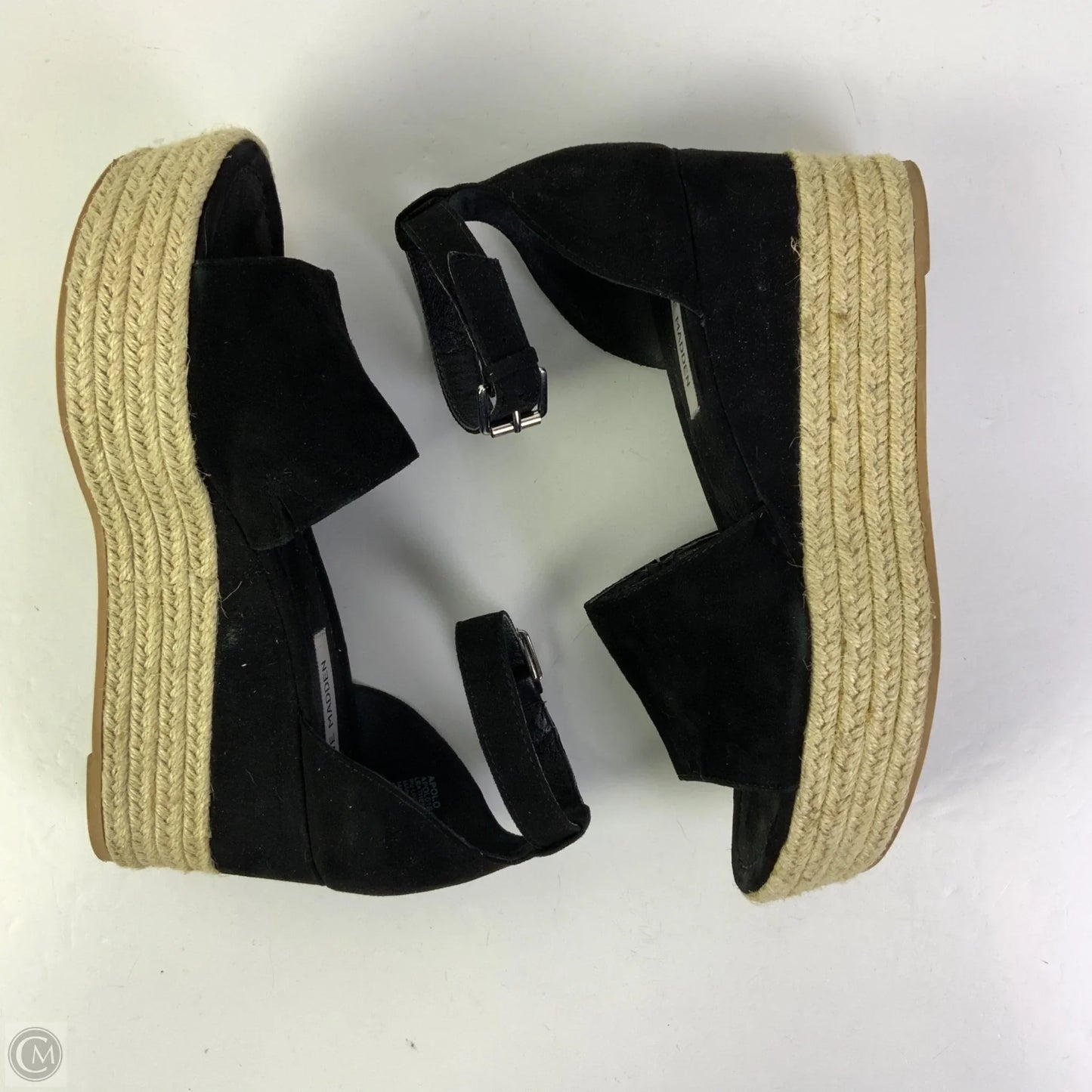 Sandals Heels Platform By Steve Madden In Black, Size: 9