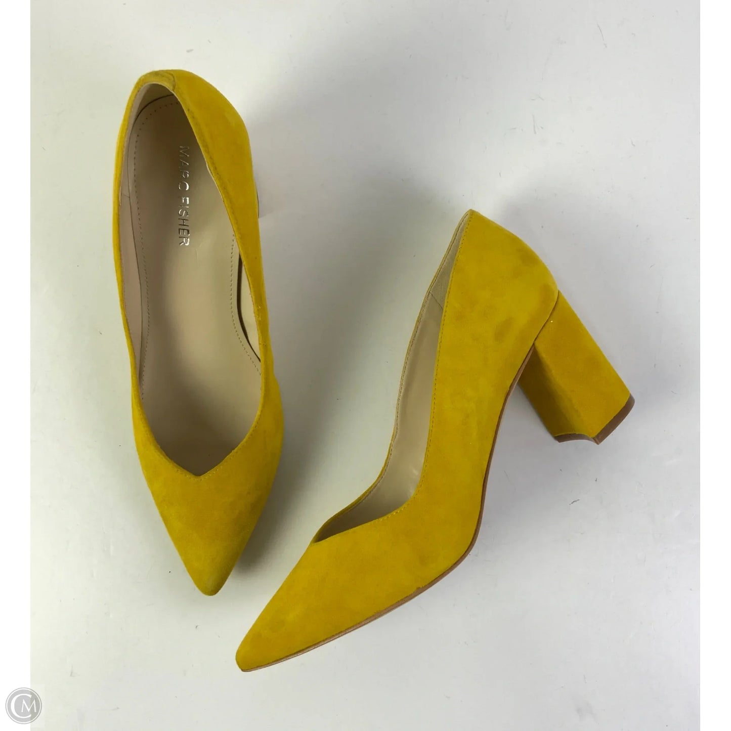 Shoes Heels Block By Marc Fisher In Yellow, Size: 10