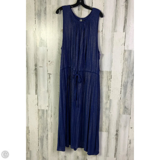 Dress Casual Maxi By Lane Bryant In Blue, Size: Xxl