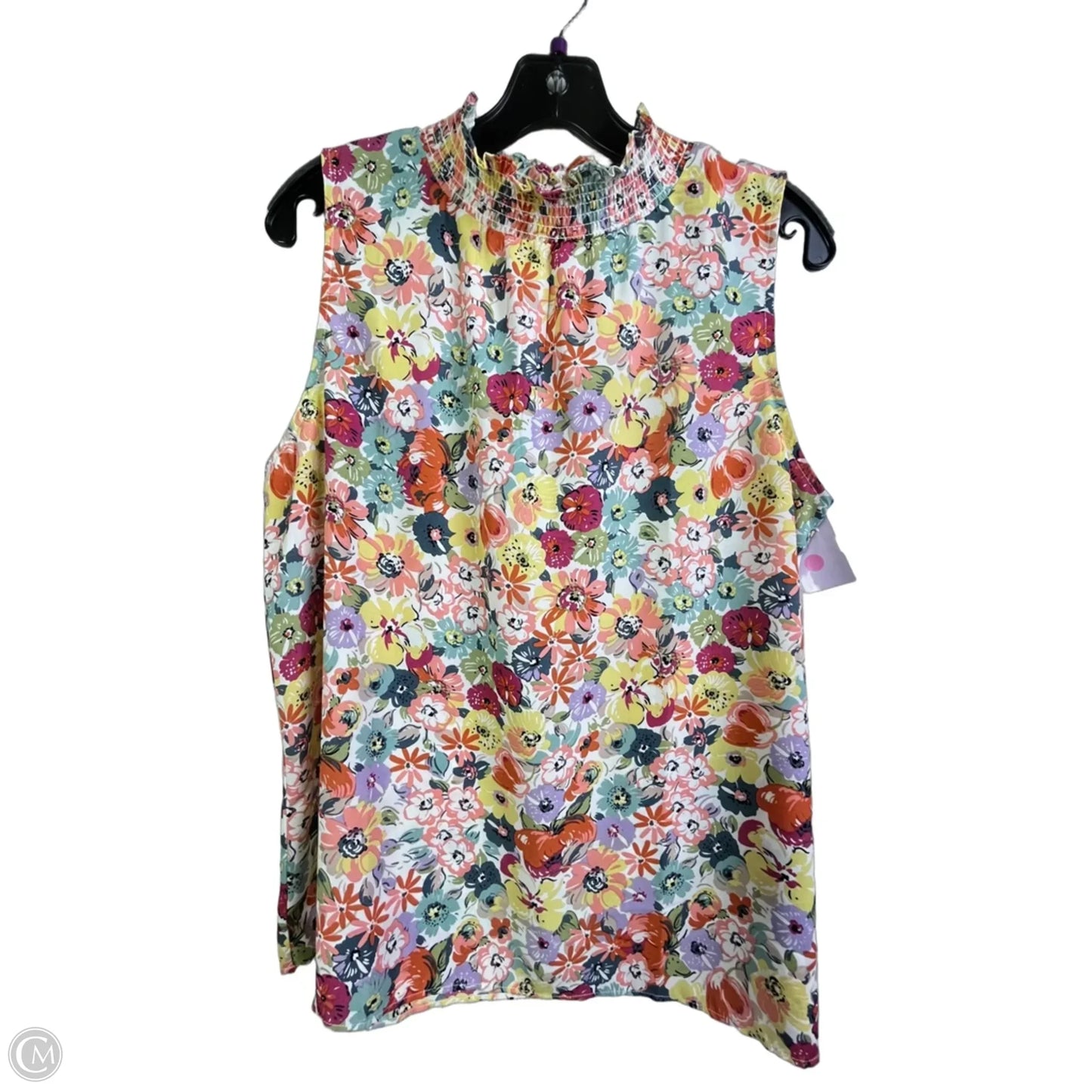 Blouse Sleeveless By Clothes Mentor In Floral Print, Size: M