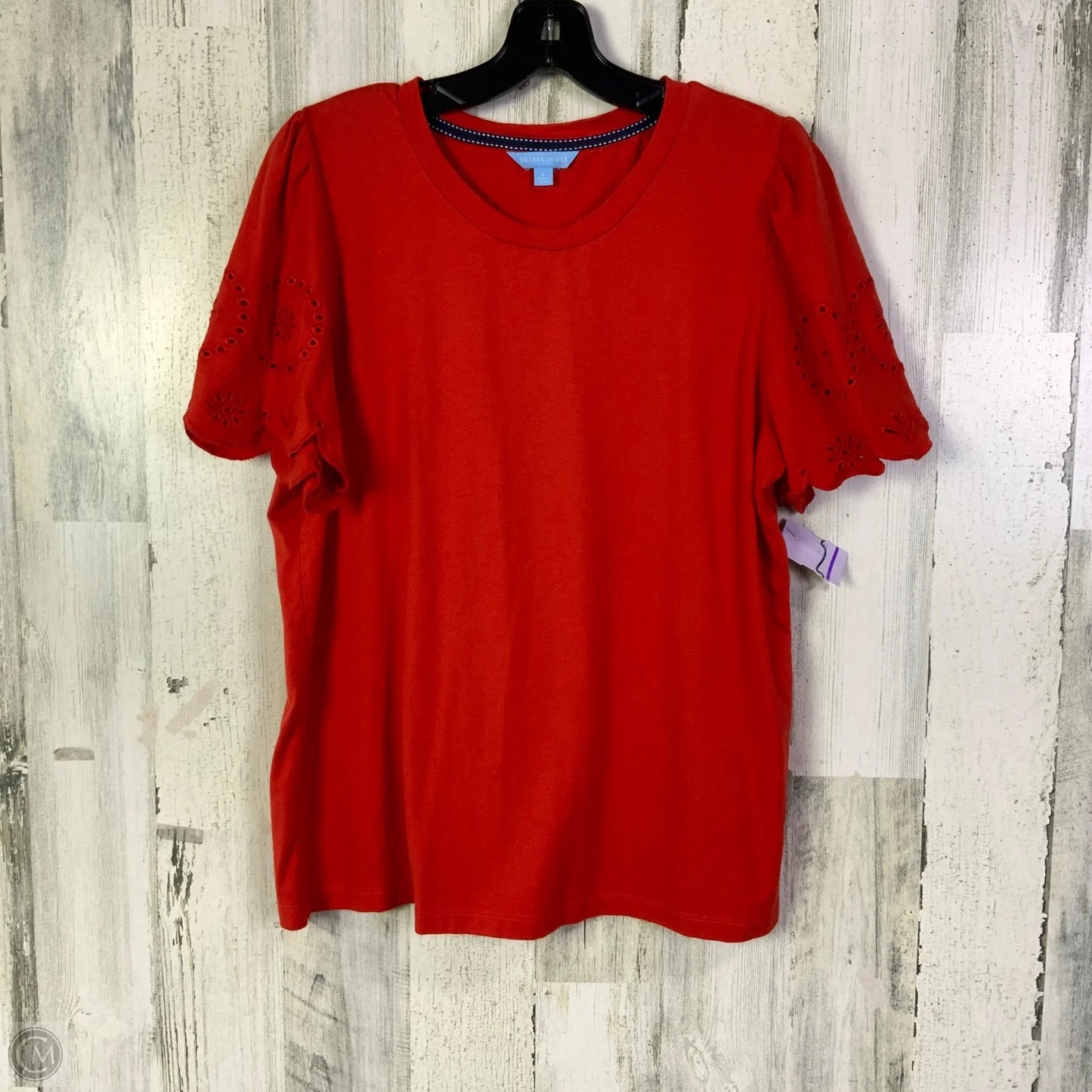Top Short Sleeve By Draper James In Red, Size: L
