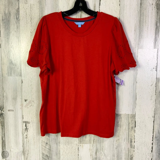 Top Short Sleeve By Draper James In Red, Size: L