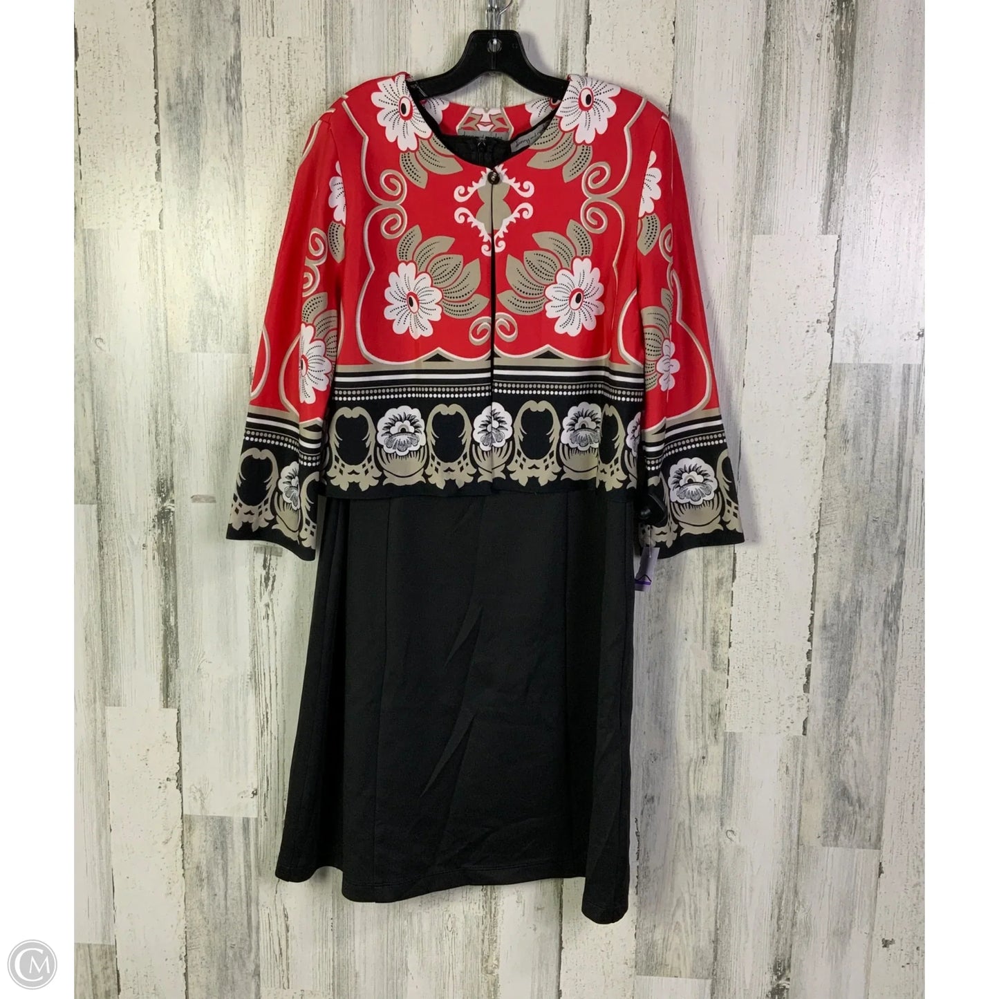 Dress Set 2pc By Dannyandnicole In Black & Orange, Size: Xl