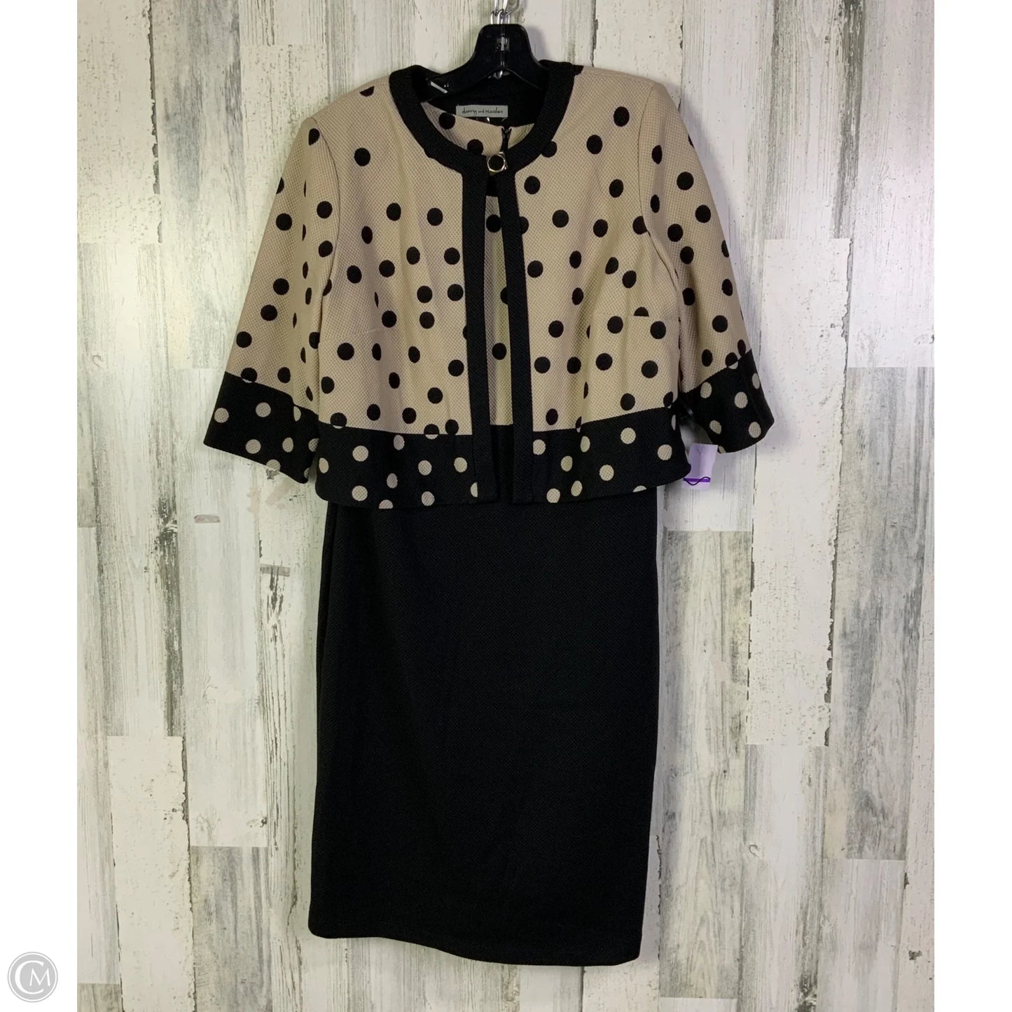 Dress Set 2pc By Dannyandnicole In Black & Tan, Size: Xl