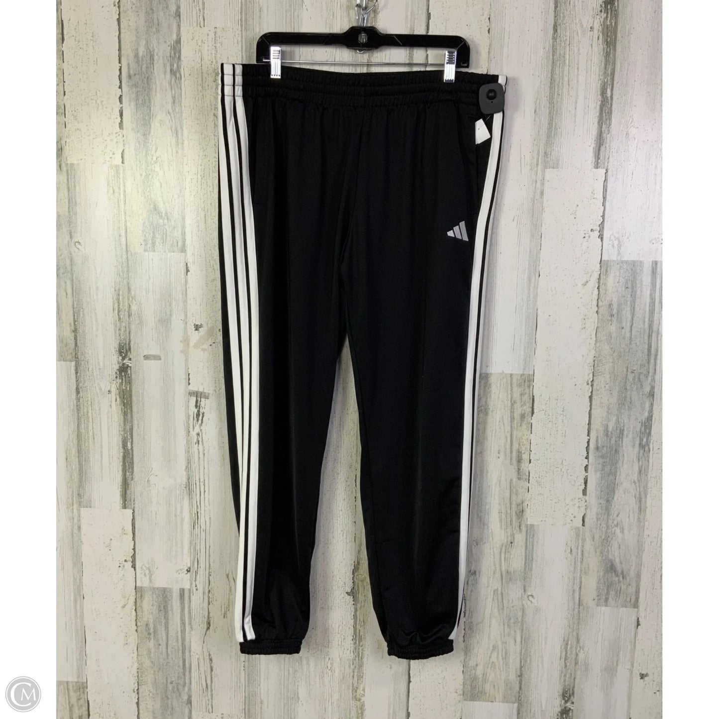Athletic Pants 2pc By Adidas In Black & White, Size: 2x