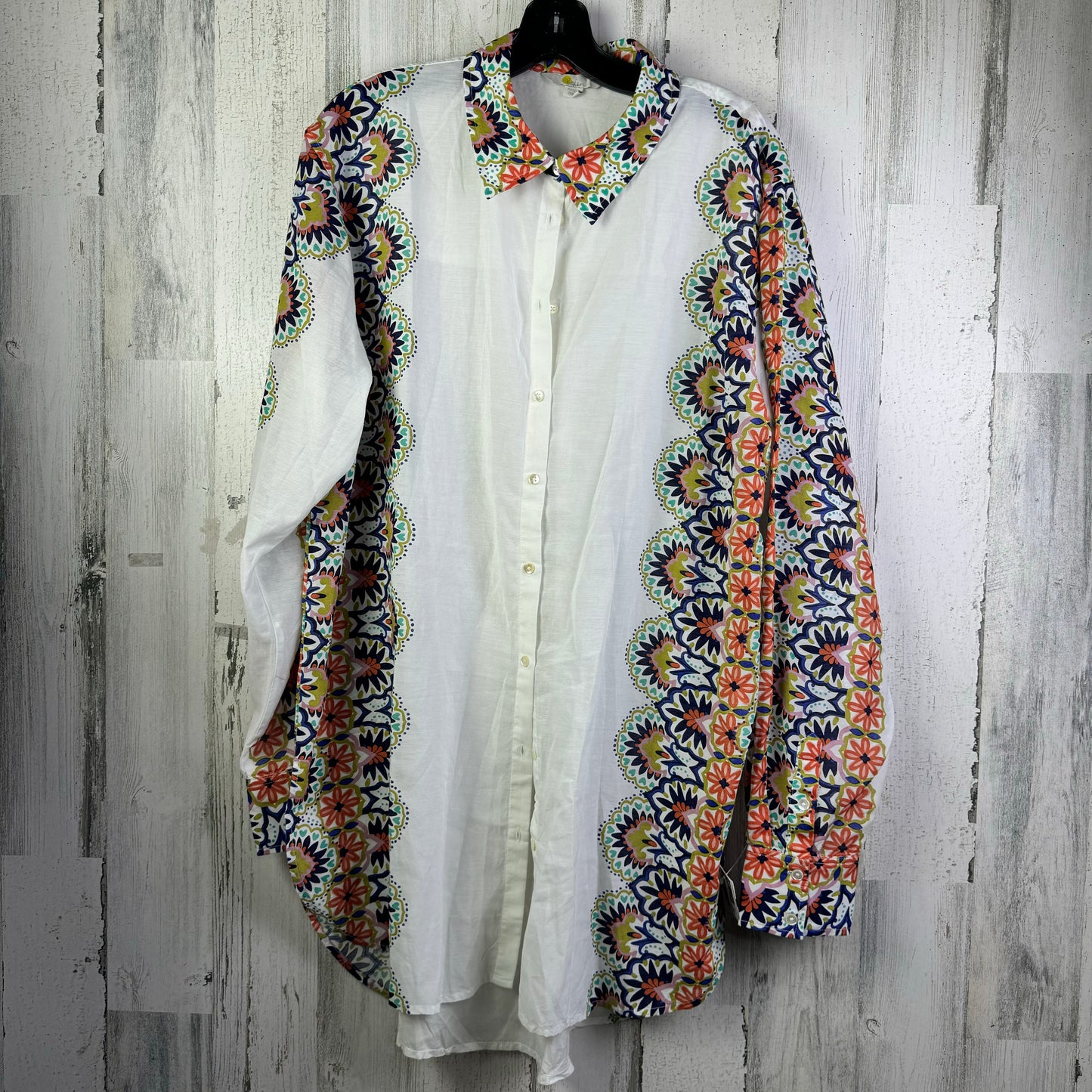 White Tunic Long Sleeve Boden, Size Xl