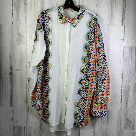 White Tunic Long Sleeve Boden, Size Xl