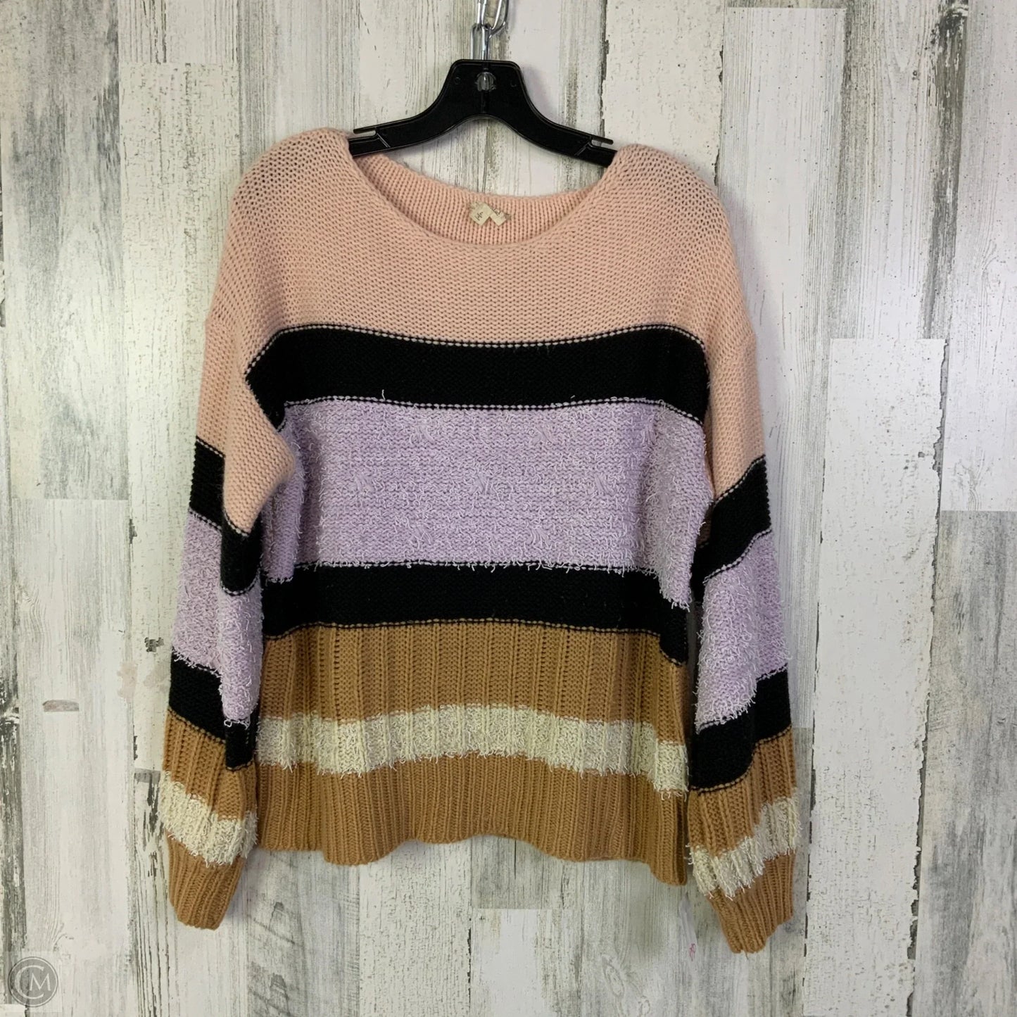 Sweater By Clothes Mentor In Pink & Purple, Size: L