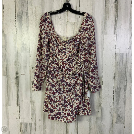 Dress Casual Short By Abercrombie And Fitch In Blue & Cream, Size: L