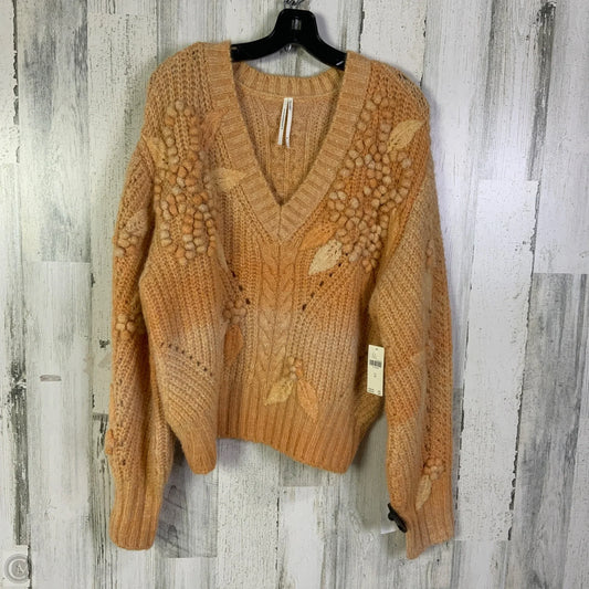 Sweater By Anthropologie In Orange, Size: M