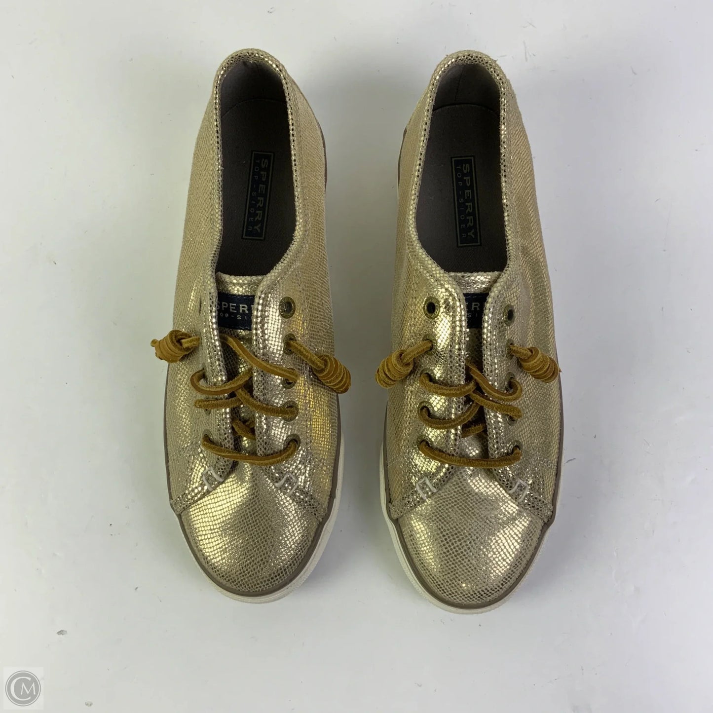 Shoes Sneakers By Sperry In Gold, Size: 9