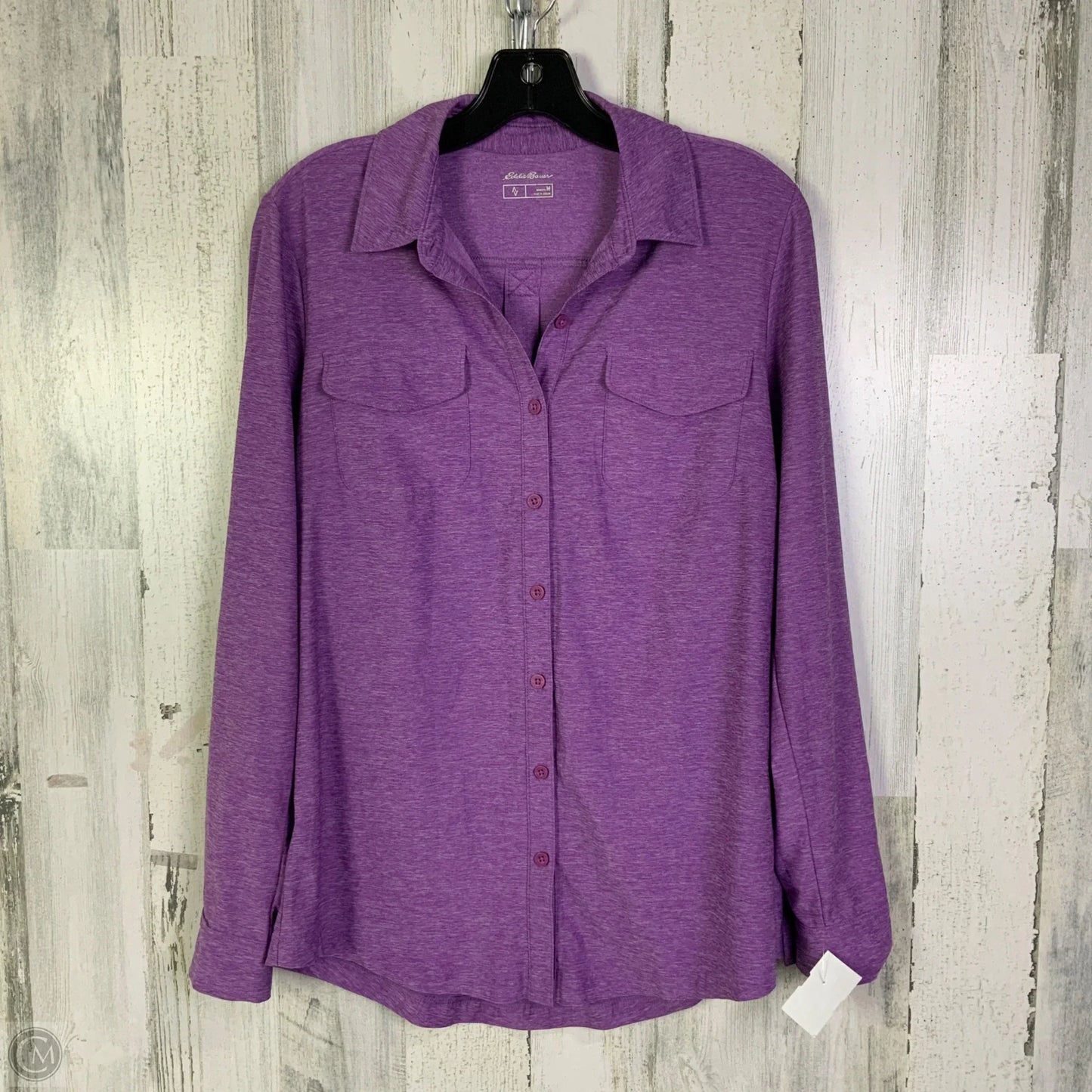 Top Long Sleeve By Eddie Bauer In Purple, Size: M