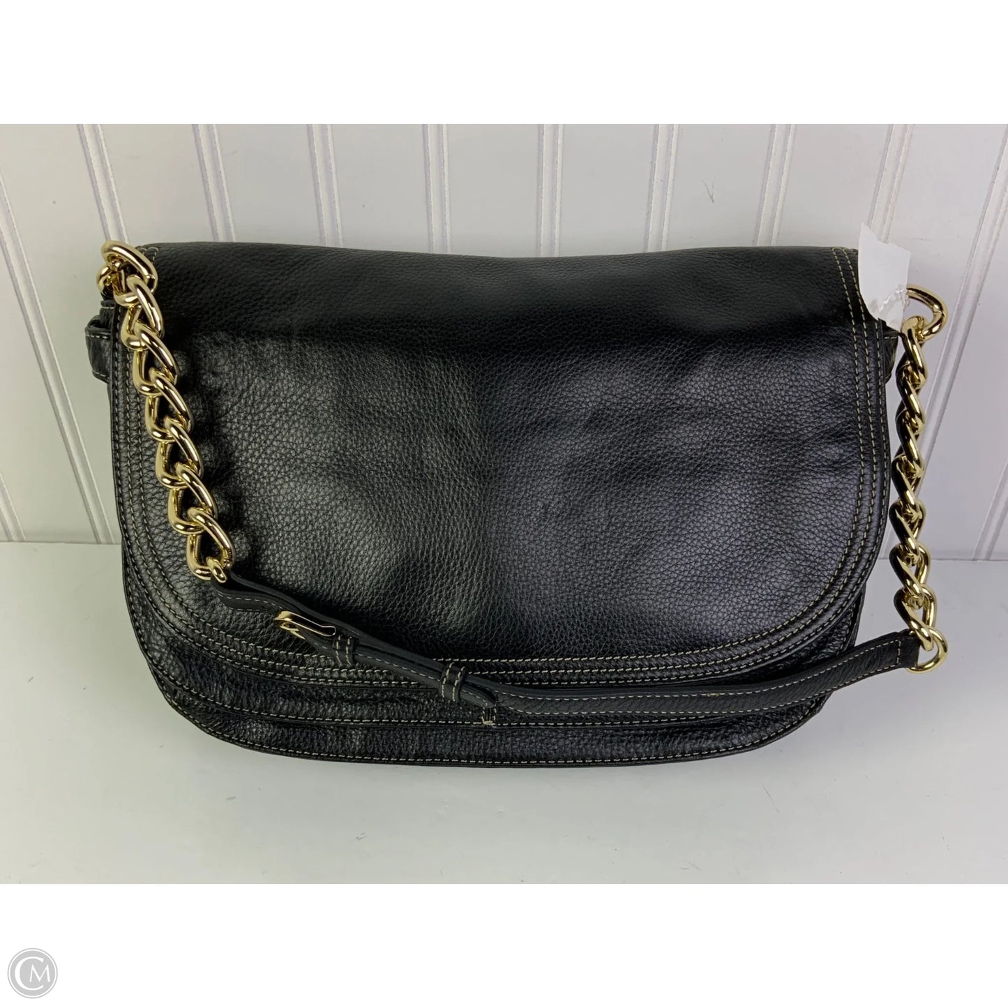 Handbag Leather By Isaac Mizrahi Live Qvc, Size: Medium