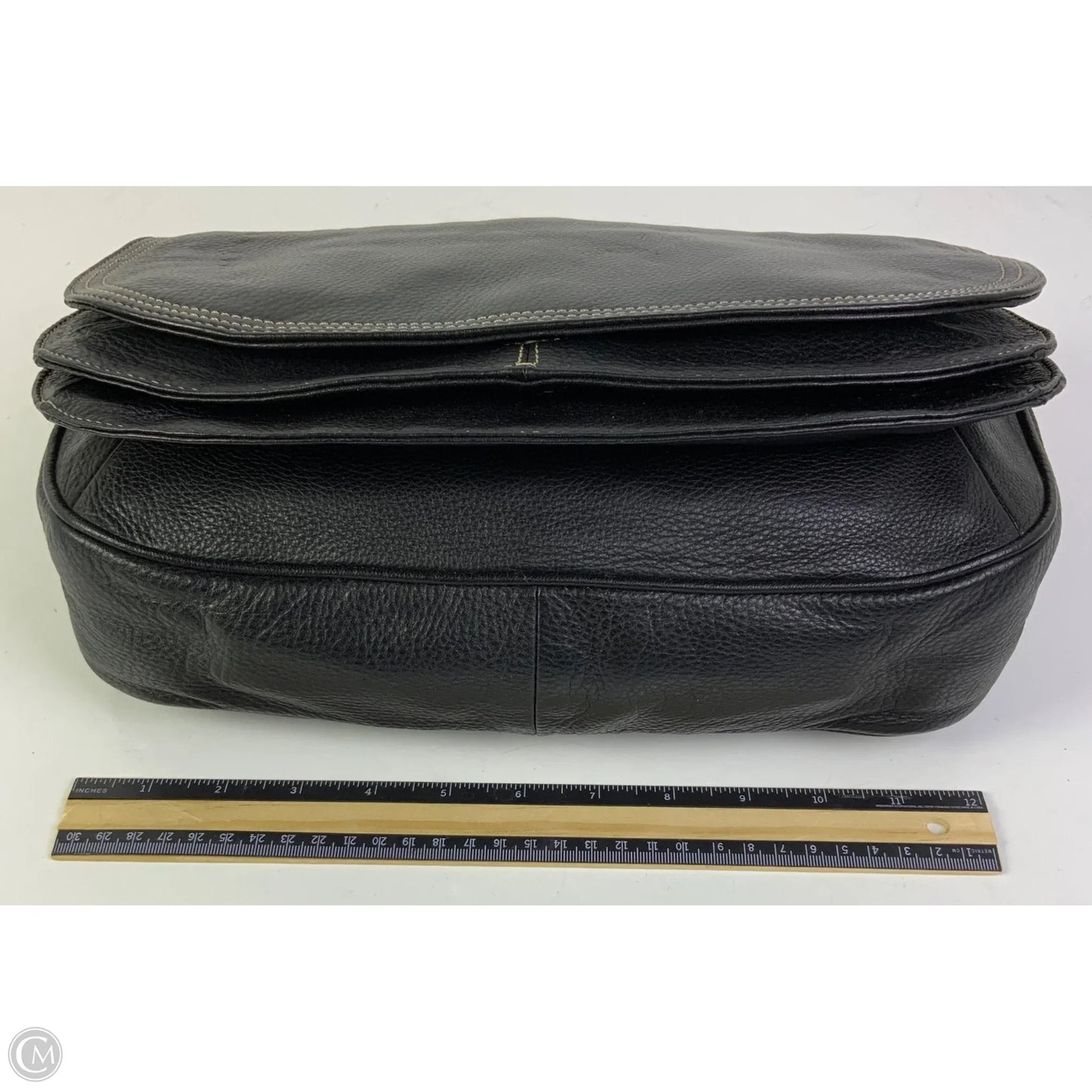 Handbag Leather By Isaac Mizrahi Live Qvc, Size: Medium