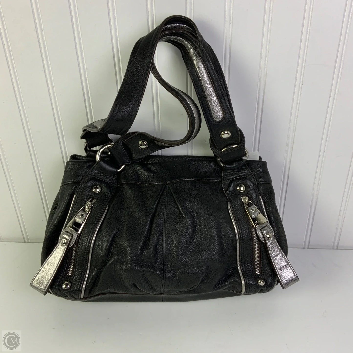 Handbag Leather By B. Makowsky, Size: Medium