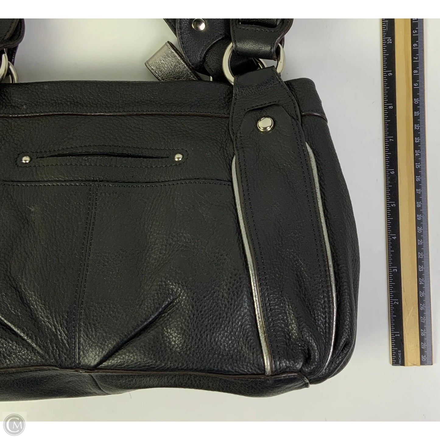 Handbag Leather By B. Makowsky, Size: Medium