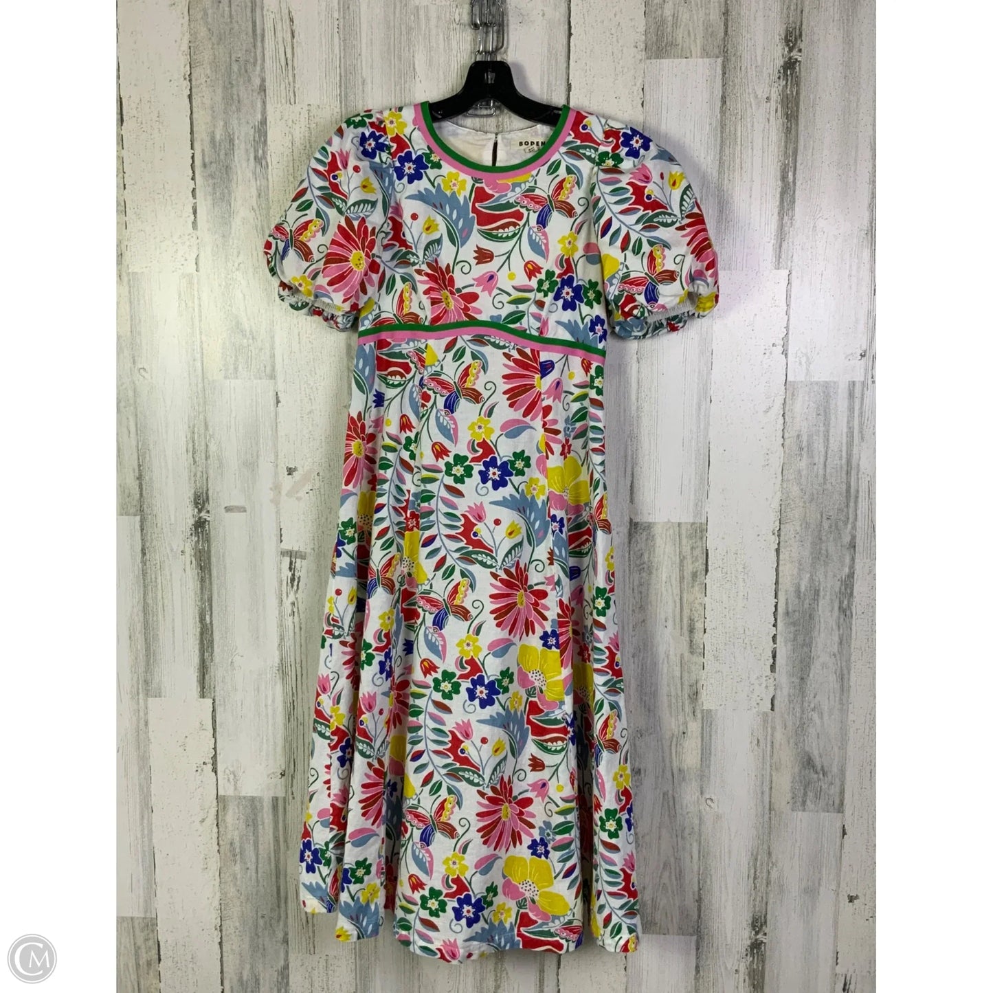 Dress Casual Midi By Boden In Rainbow Print, Size: Sp