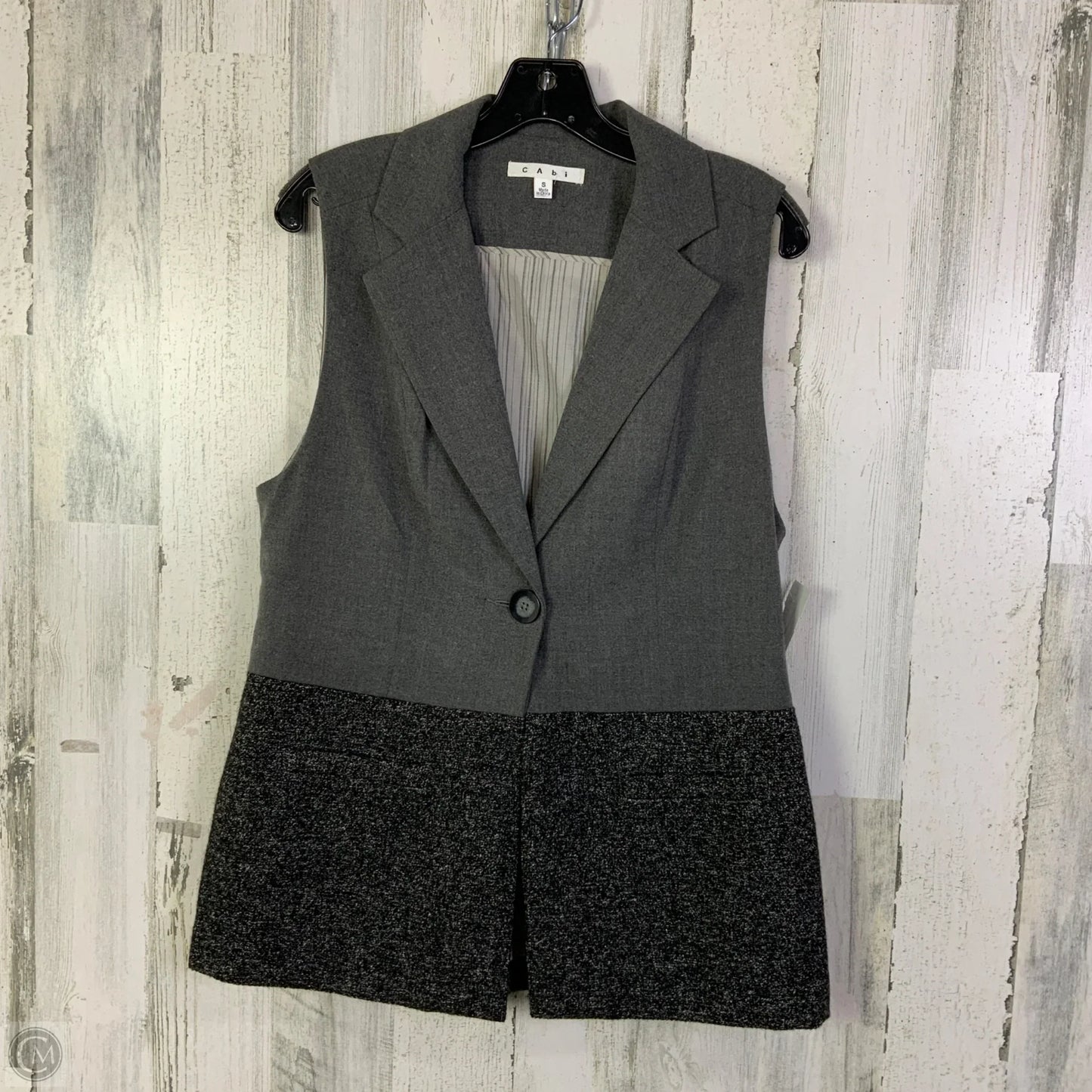 Vest Other By Cabi In Grey, Size: S