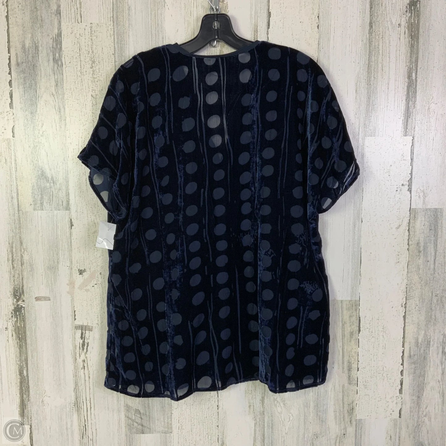 Top Short Sleeve By Cabi In Navy, Size: M