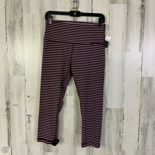 Athletic Leggings Capris By Lululemon In Maroon, Size: 10