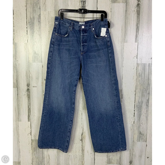 Jeans Wide Leg By Citizens Of Humanity In Blue Denim, Size: 8