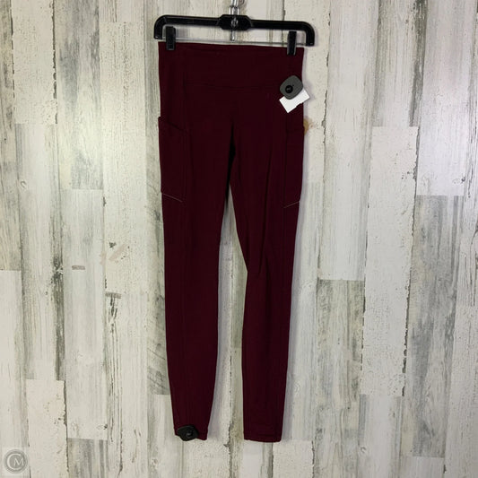 Athletic Leggings By Lululemon In Maroon, Size: 4