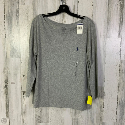 Top Long Sleeve Basic By Polo Ralph Lauren In Grey, Size: Xl