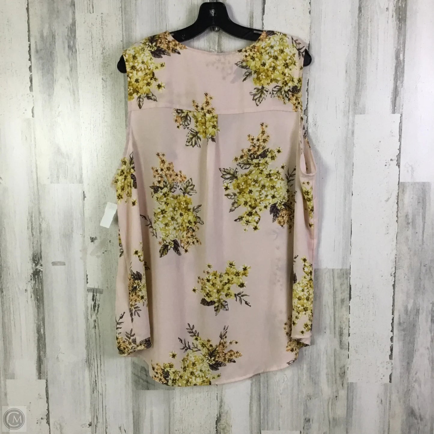 Blouse Short Sleeve By Maurices In Pink & Yellow, Size: Xxl