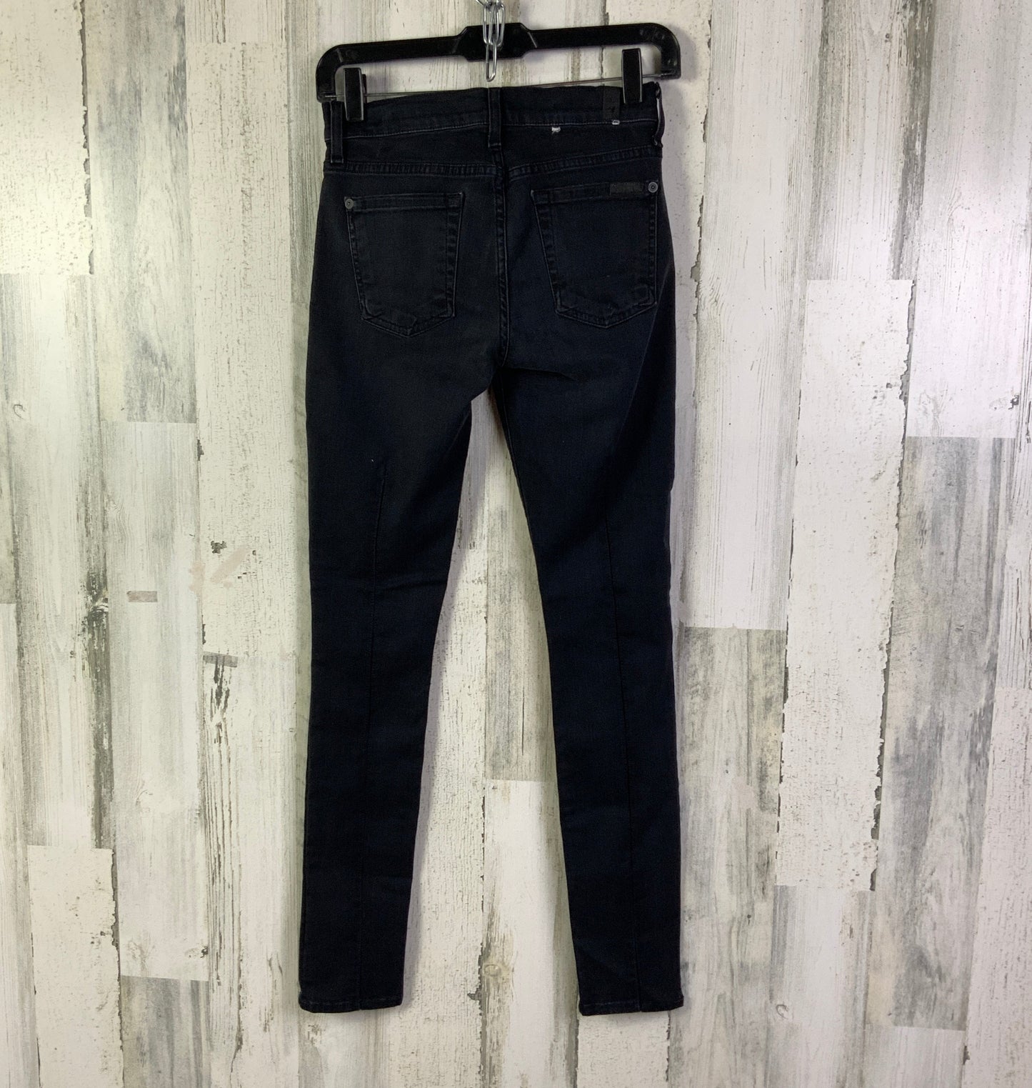 Jeans Skinny By Seven 7 In Black, Size: 0