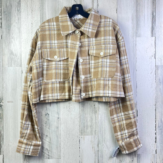 Jacket Shirt By Mable In Tan, Size: M