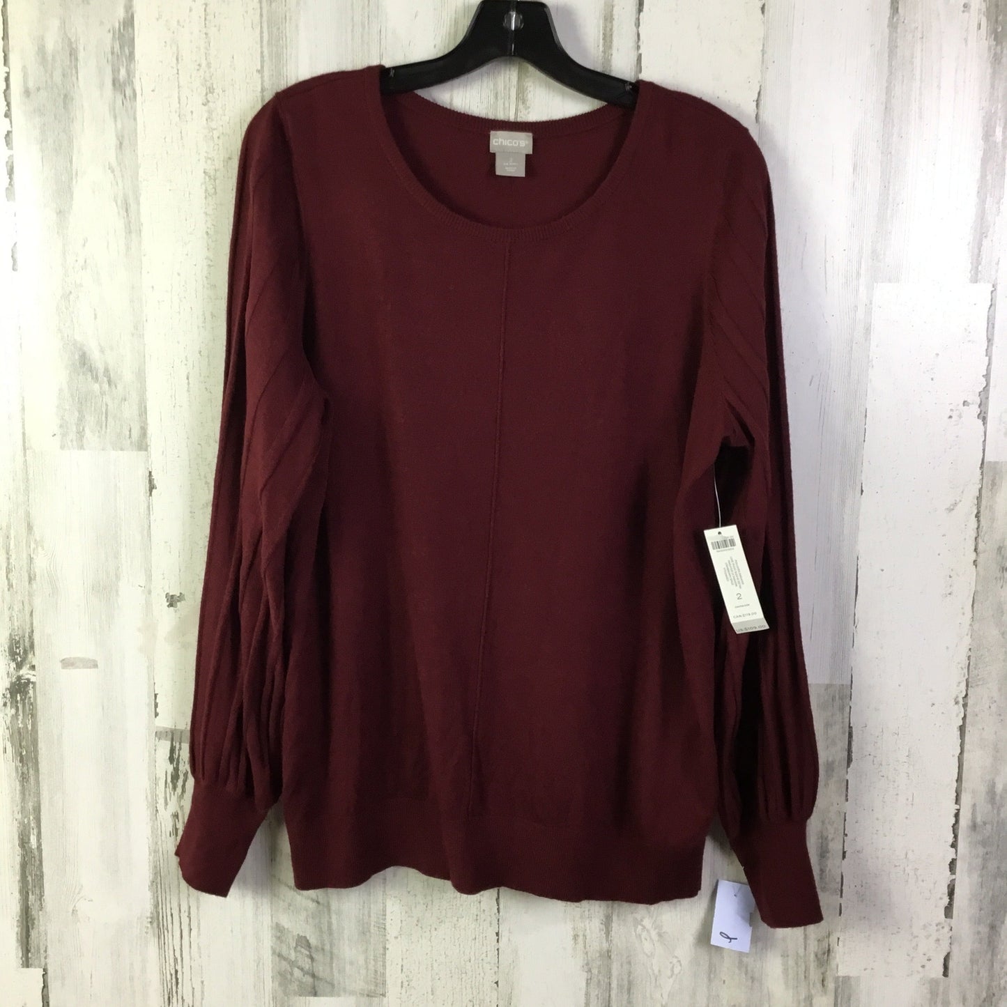 Sweater By Chicos In Maroon, Size: L