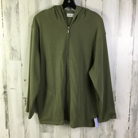 Athletic Jacket By Chaus In Green, Size: Xl