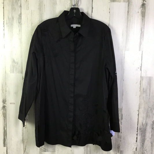 Blouse Long Sleeve By Chicos In Black, Size: Xl