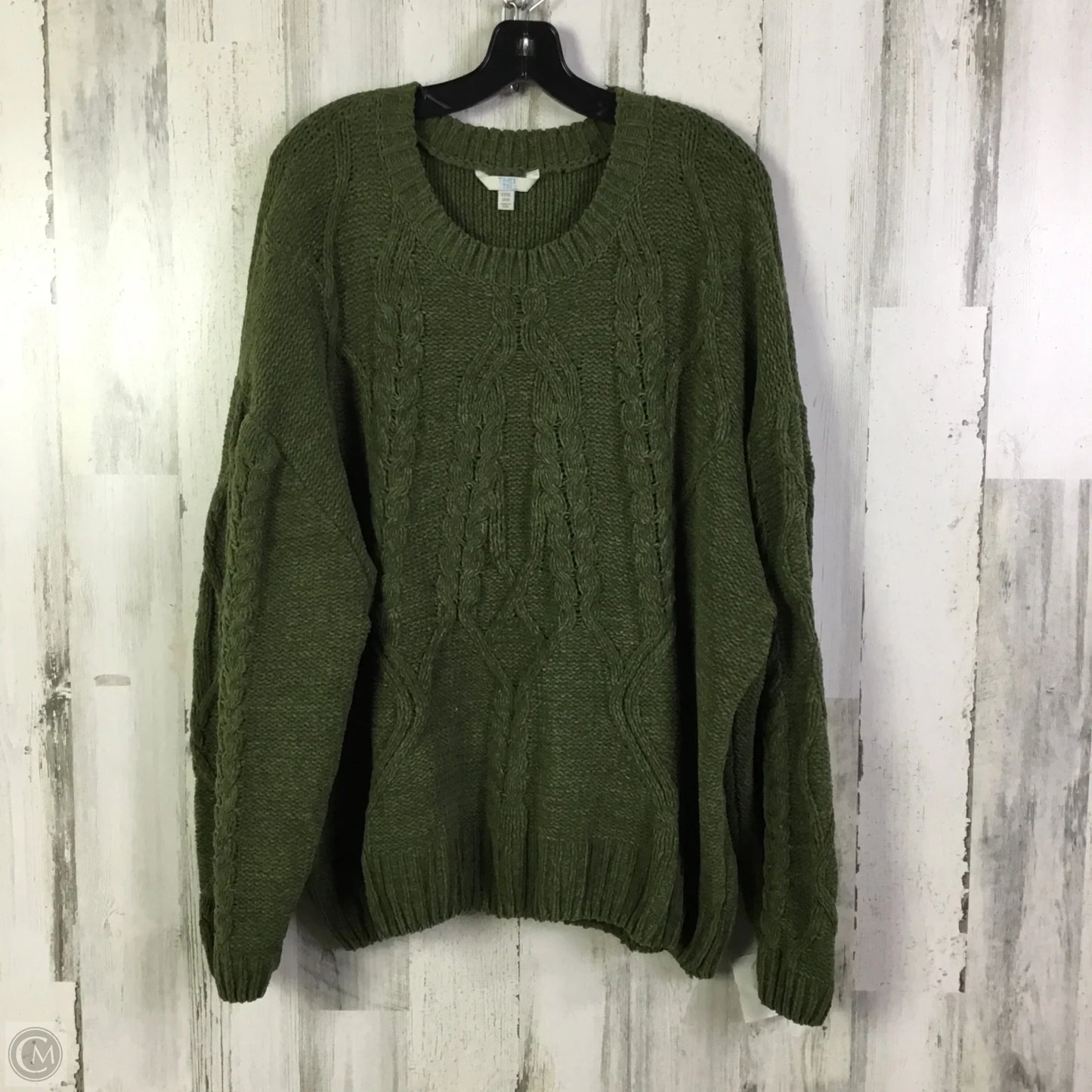 Sweater By Time And Tru In Green, Size: 3x