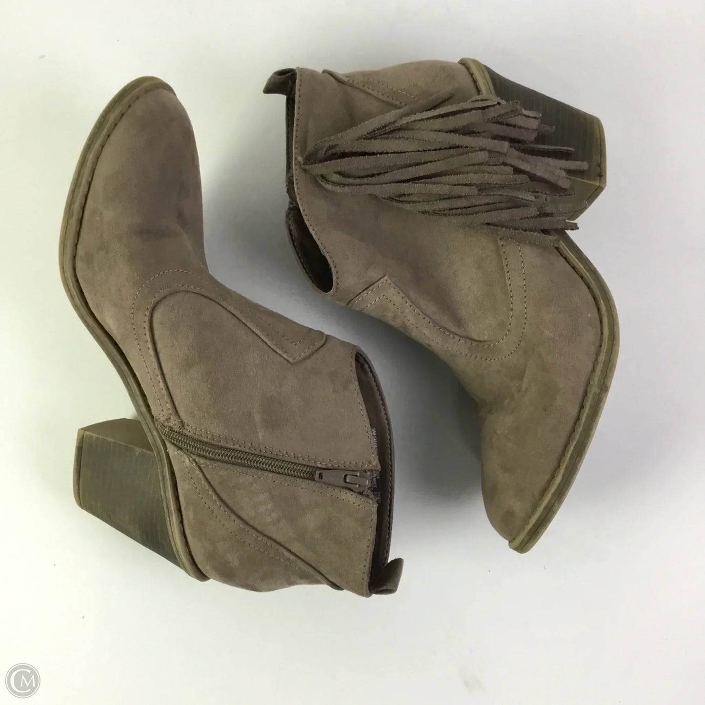 Boots Ankle Heels By Faded Glory In Tan, Size: 11