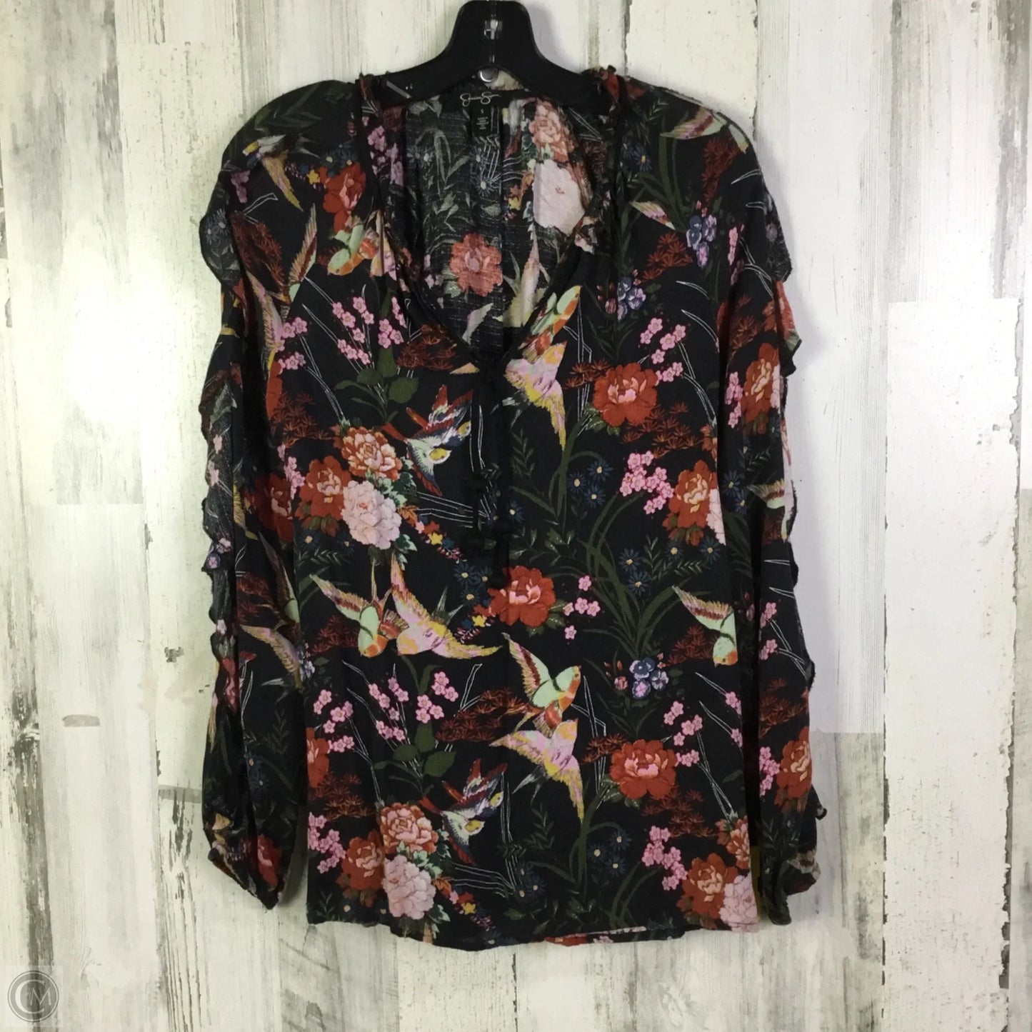 Top Long Sleeve By Jessica Simpson In Navy, Size: S