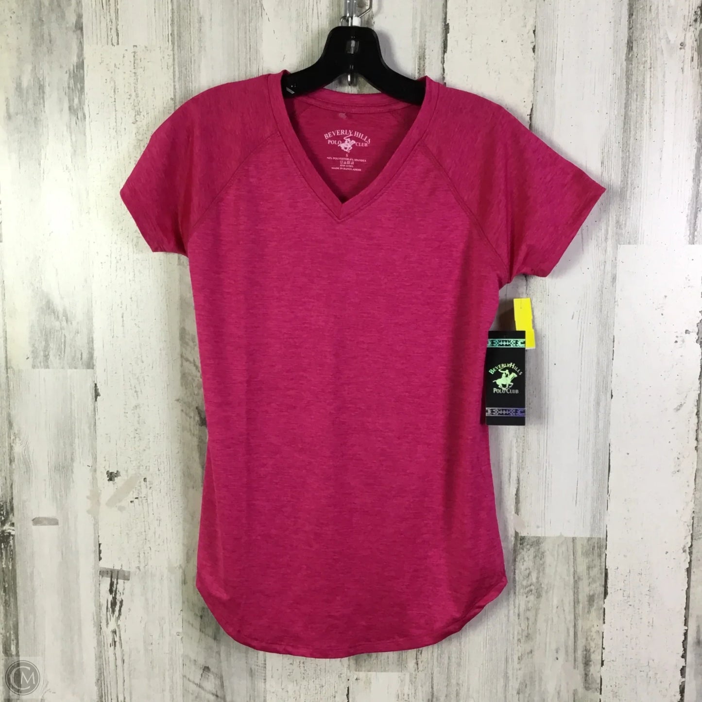 Athletic Top Short Sleeve By Beverly Hills Polo Club In Pink, Size: S