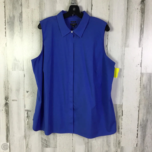 Top Sleeveless By Talbots In Blue, Size: Xl