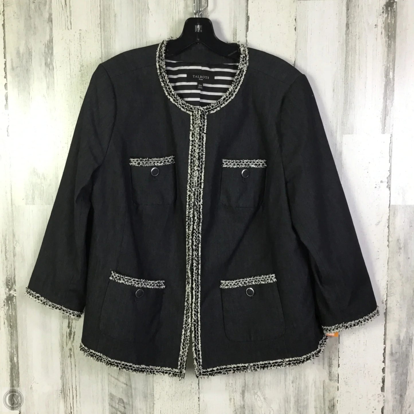 Blazer By Talbots In Grey, Size: L