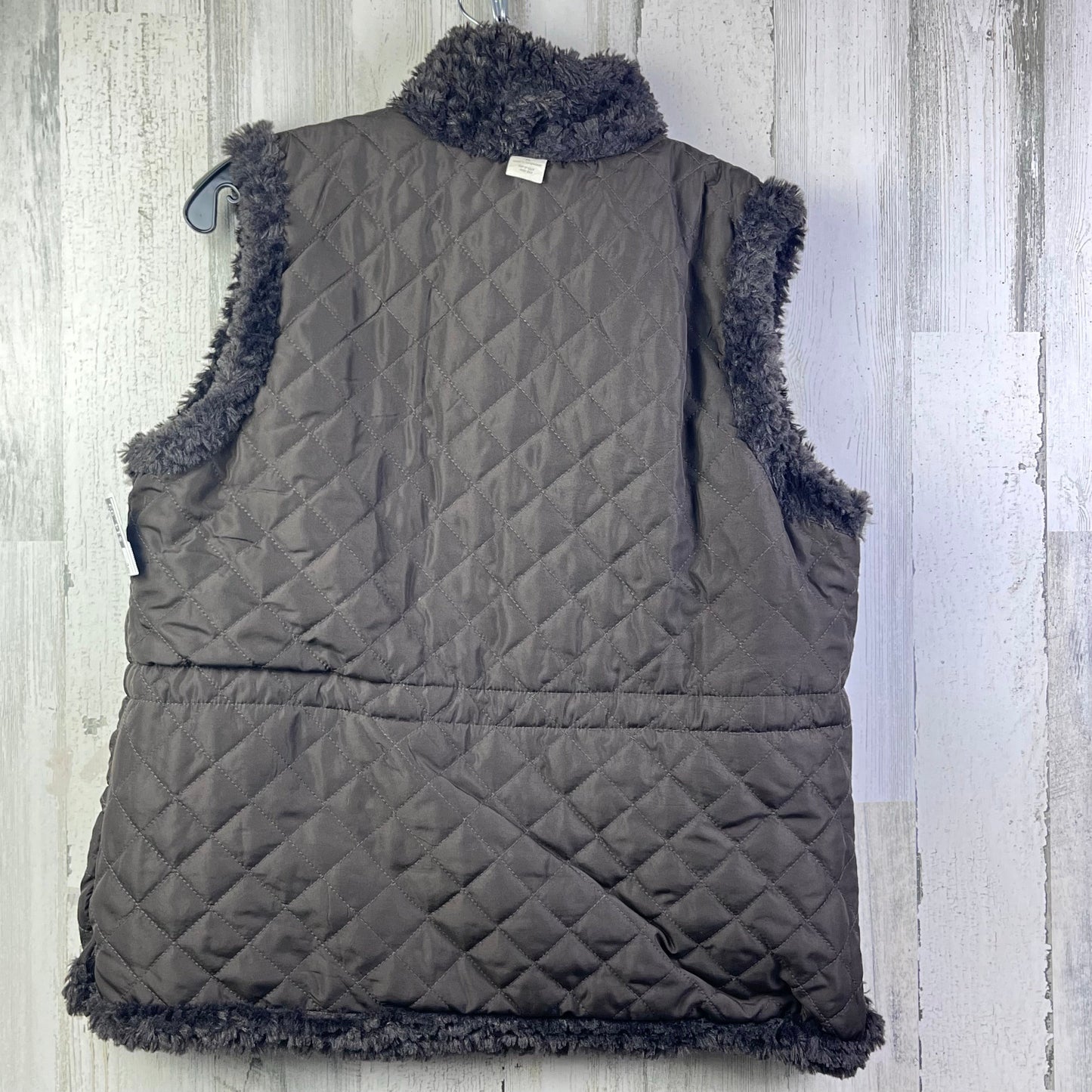 Vest Puffer & Quilted By Clothes Mentor In Brown, Size: L