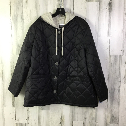 Coat Puffer & Quilted By Dennis Basso Qvc In Black, Size: 1x