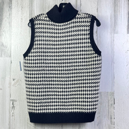 Vest Sweater By Lauren By Ralph Lauren In Black & Cream, Size: L