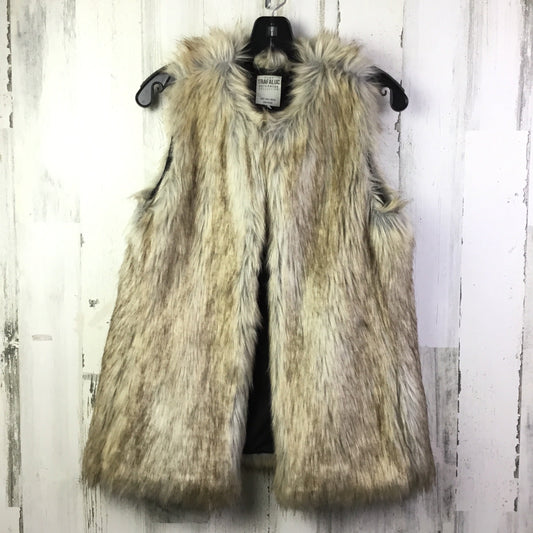 Vest Faux Fur & Sherpa By Clothes Mentor In Tan, Size: S